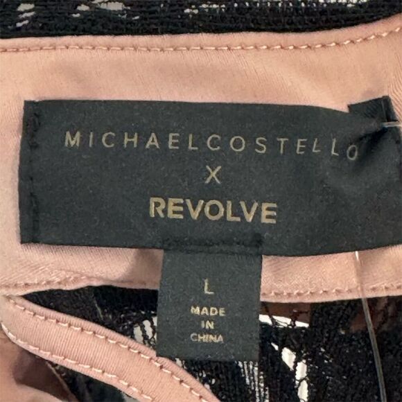 Lace Bodycon Mini Dress Black Nude L NWT Goth Glam - Picture 9 of 9